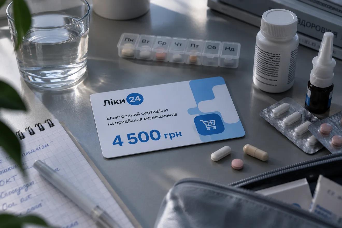 A Liki24 gift certificate worth 4,500 hryvnias